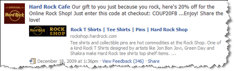 Hard Rock Cafe su Facebook