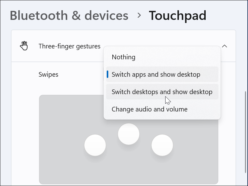 Personalizza i gesti del touchpad su Windows 11