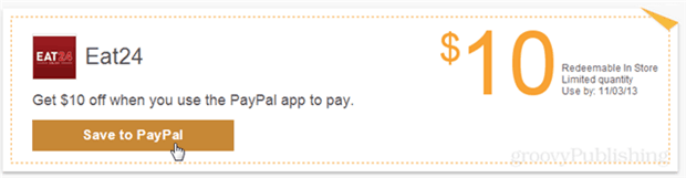 Ricevi $ 10 gratis in qualsiasi ristorante Eat24 utilizzando l'app PayPal
