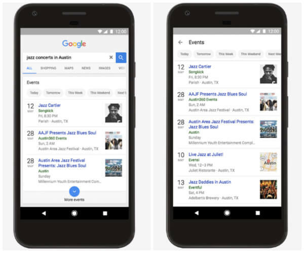 Google ha aggiornato la sua app e l'esperienza sul Web mobile per aiutare gli utenti che effettuano ricerche sul Web a trovare più facilmente le cose che accadono nelle vicinanze, ora o in futuro.
