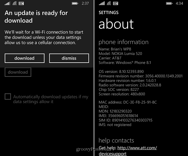 L'anteprima di Windows Phone 8.1 ottiene un altro aggiornamento