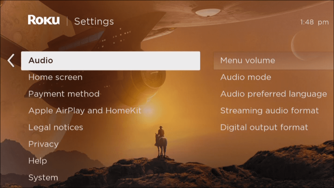 impostazioni volume menu audio