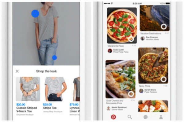 Pinterest ha anche lanciato due nuovi pulsanti, Shop the Look e Instant Ideas, per rendere più facile che mai trovare idee su Pinterest e nel mondo intorno a te.