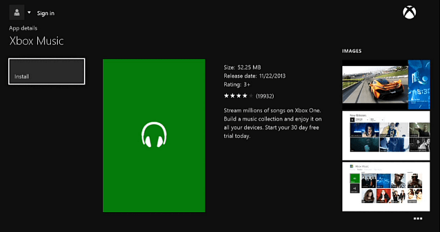 App Xbox Music