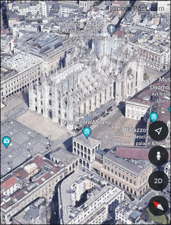 Visualizzazione 3D di Google Earth