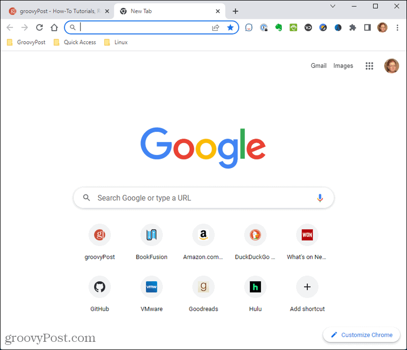 Pagina Nuova scheda predefinita in Chrome