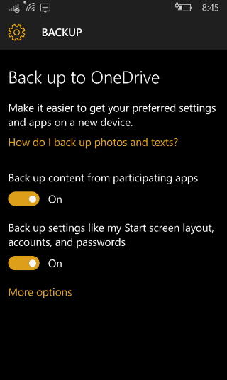 Eseguire il backup su OneDrive