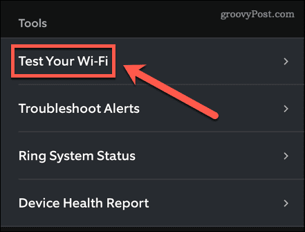 Wi-Fi di prova dell'anello