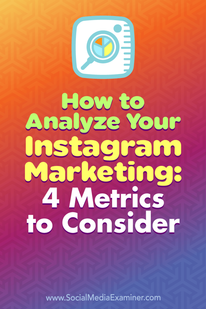 Come analizzare il tuo marketing su Instagram: 4 metriche da considerare: Social Media Examiner