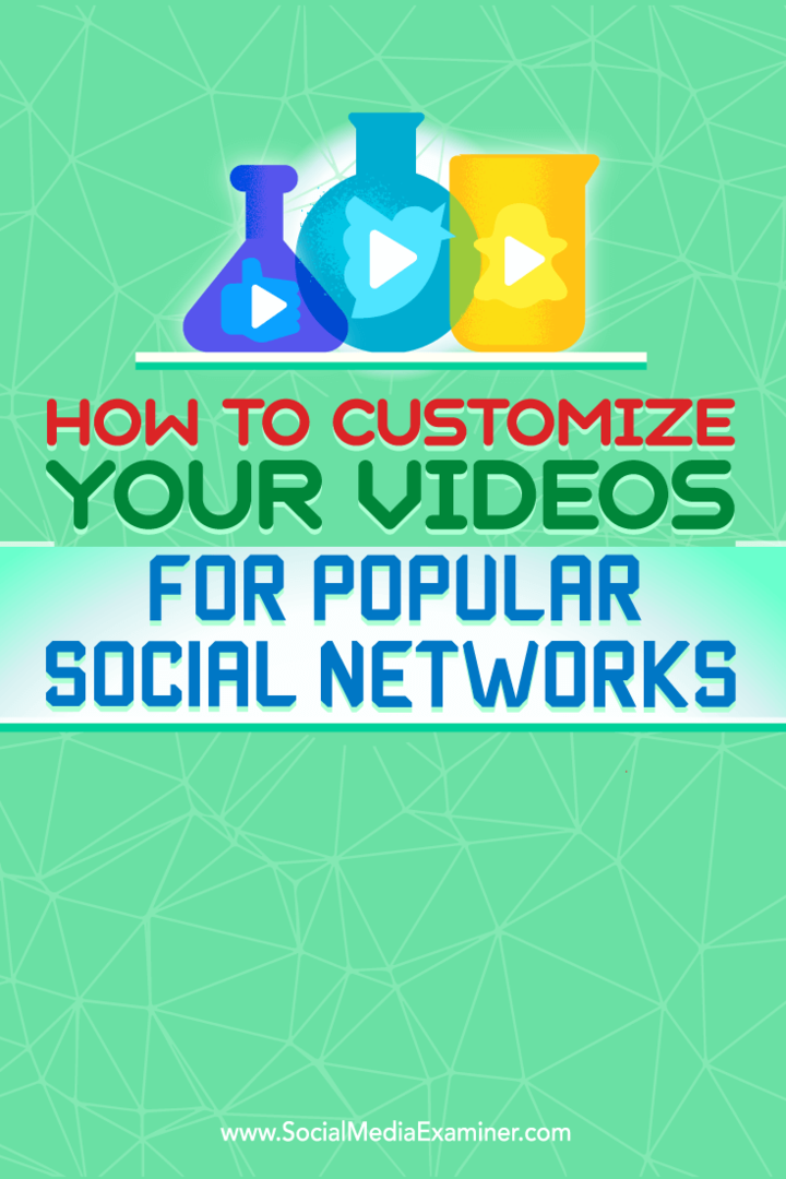Suggerimenti su come personalizzare i tuoi video per ottenere prestazioni migliori sui principali social network.