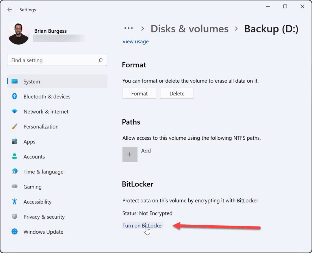 Usa BitLocker per andare su Windows 11