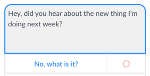 Usa i pulsanti per consentire alle persone di andare avanti con le conversazioni del bot Messenger.
