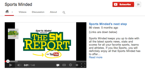 YouTube orientato allo sport