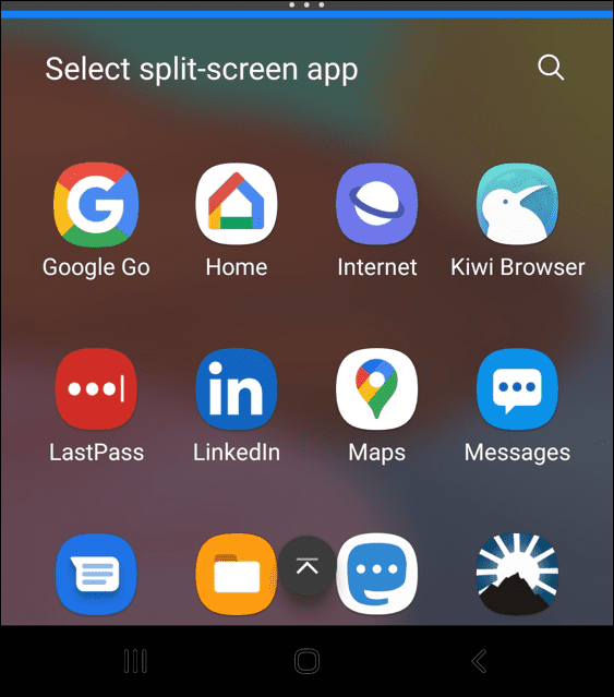 come dividere lo schermo su Android scegli l'app