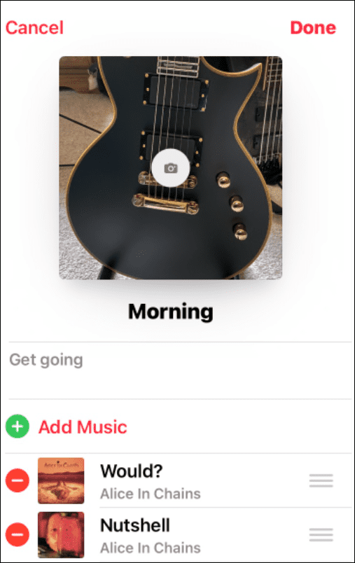 cambia l'immagine di una playlist su Apple Music
