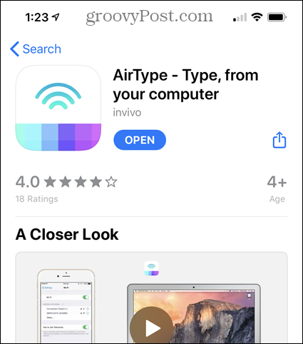 AirType nell'App Store