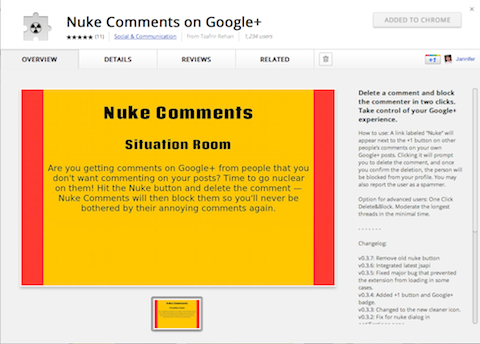 commenti nuke su google +