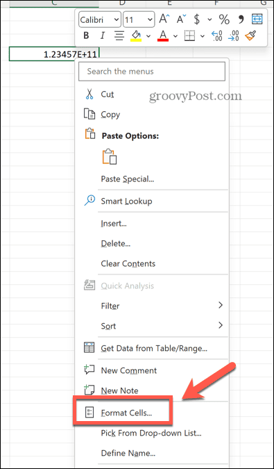 celle in formato excel