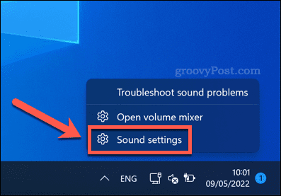 Apri le impostazioni audio in Windows 11