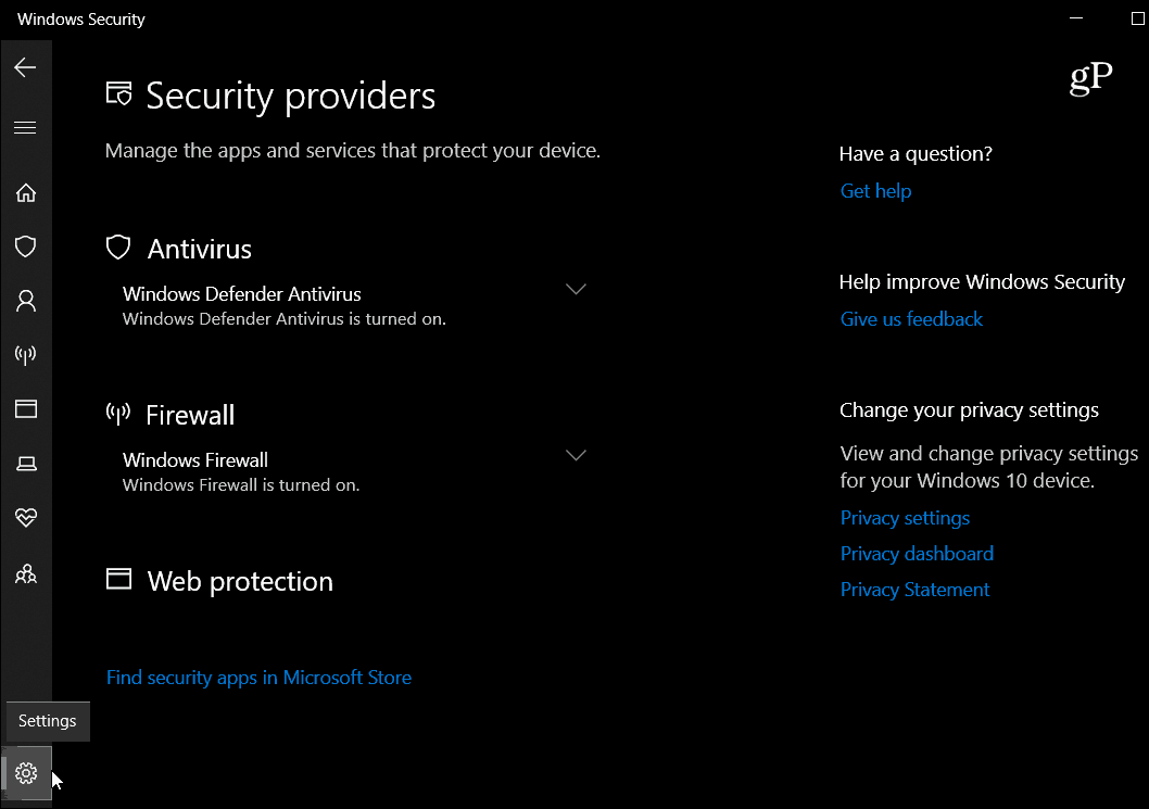 Novità di Windows 10 ottobre 2018 Impostazioni di sicurezza dell'aggiornamento