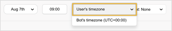 Imposta la data e l'ora per la trasmissione. 