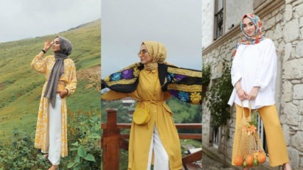 Abiti gialli in abiti hijab