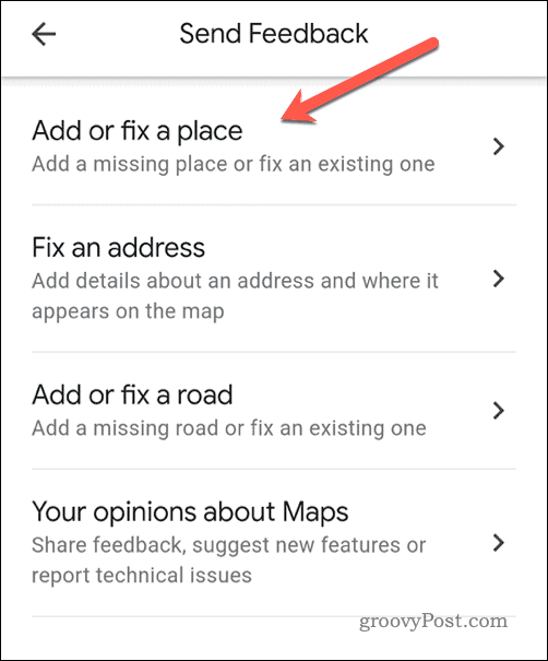 Invia feedback in Google Maps sul cellulare