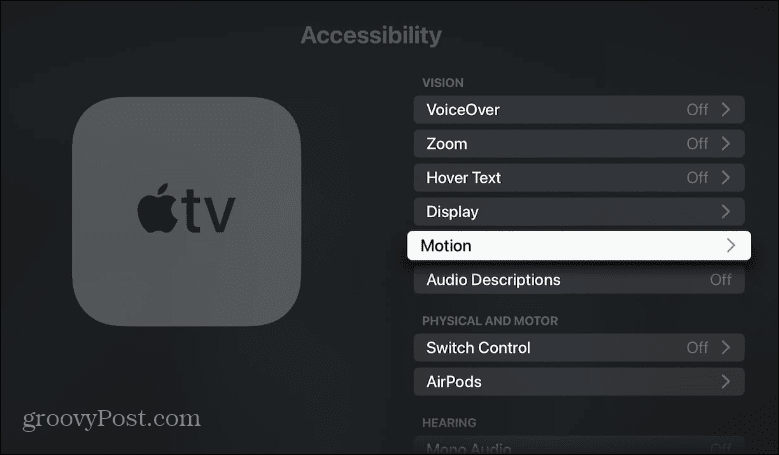 Disabilita la riproduzione automatica di video e audio su Apple TV