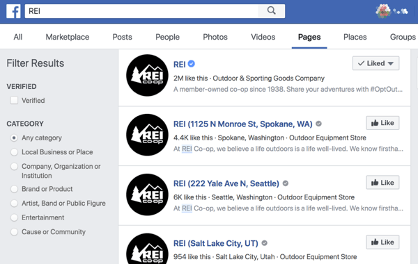 Le pagine di posizione di Facebook rendono più facile per le persone trovare negozi e uffici nelle vicinanze.