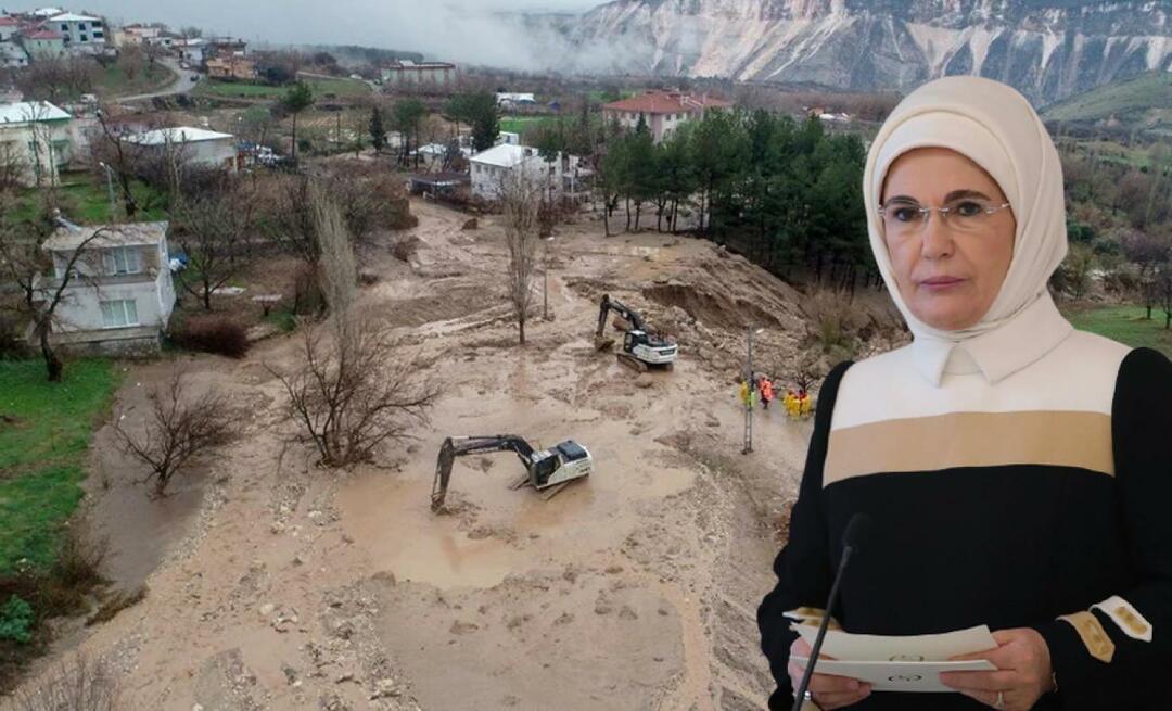 La condivisione dei disastri alluvionali è arrivata da Emine Erdoğan! 
