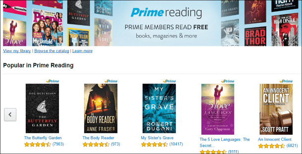Amazon offre lettura privilegiata: offre migliaia di libri e riviste gratuiti