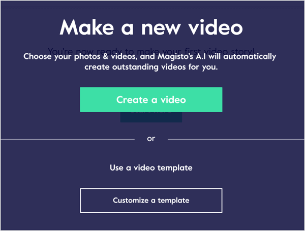 Crea un video in Magisto utilizzando le tue foto e i tuoi video clip o lavora da un modello video.