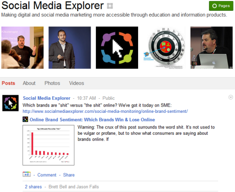 Pagine Google+ - Social Media Explorer