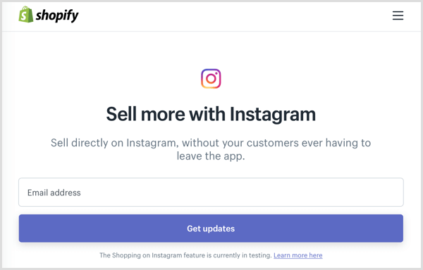 instagram shoppable post shopify registrazione beta programma