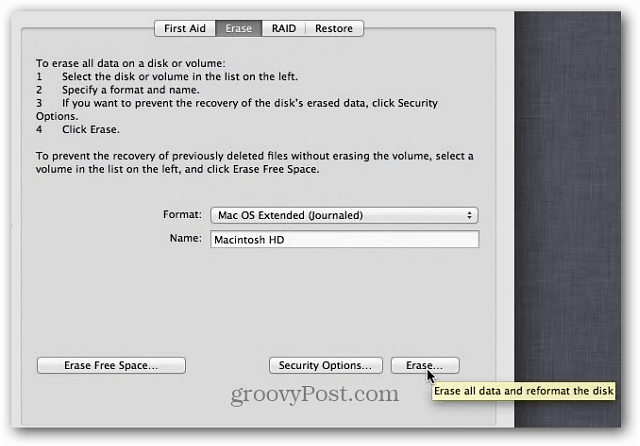 Come cancellare il disco rigido del Mac e reinstallare OS X