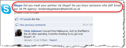Skype su Facebook