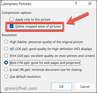 Eliminazione di aree ritagliate in Excel