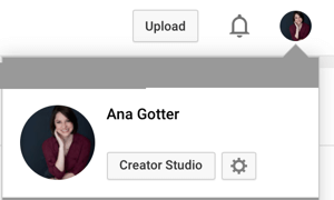 accedi a youtube creator studio