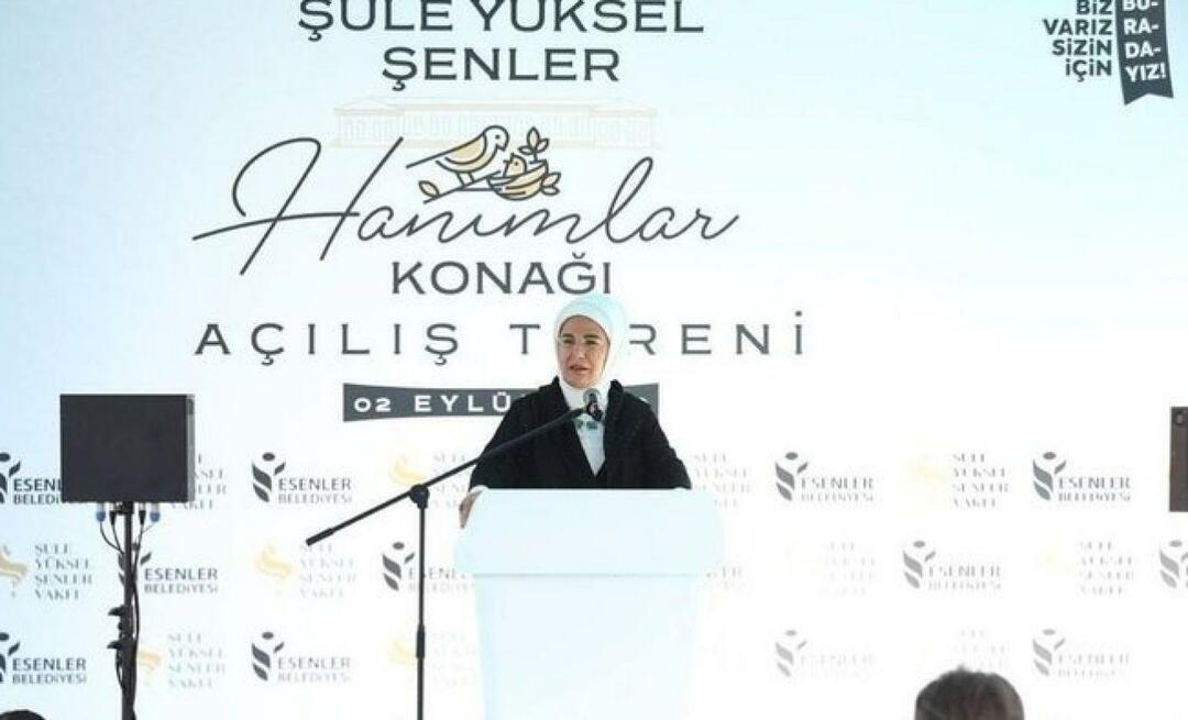 Emine Erdagan ha partecipato all'inaugurazione della Şule Yüksel Şenler Mansion.