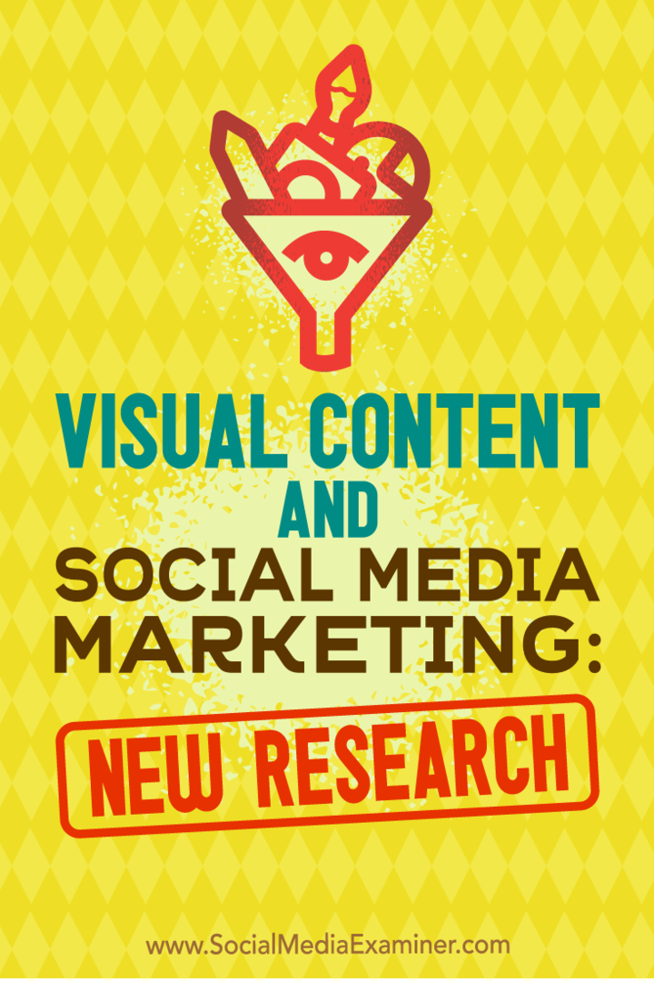 Visual Content and Social Media Marketing: nuova ricerca di Michelle Krasniak su Social Media Examiner.