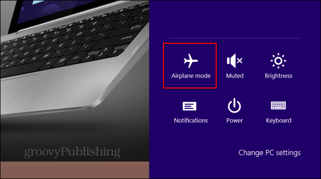 Icona della modalità aereo di Windows 8.1