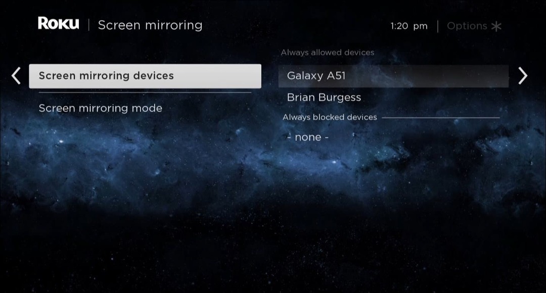 dispositivi Mirror collegati