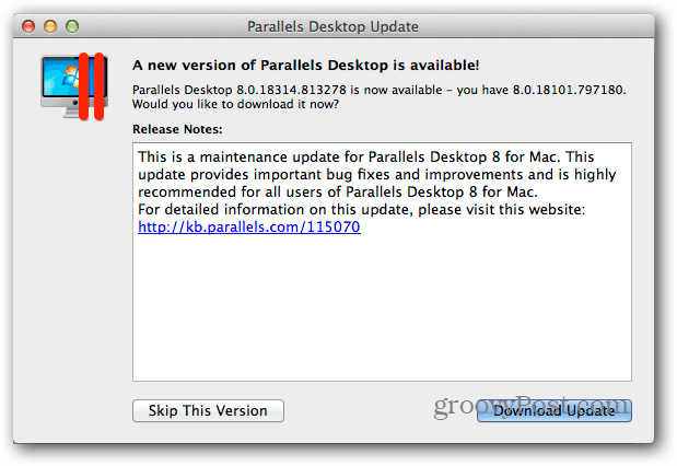 Scarica Parallels Desktop Update
