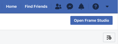 Come promuovere il tuo evento dal vivo su Facebook, passaggio 1, opzione Open Frame Studio in Facebook