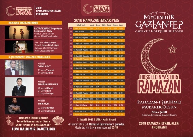 Cosa c'è negli eventi del Gaziantep Municipality Ramadan nel 2019?