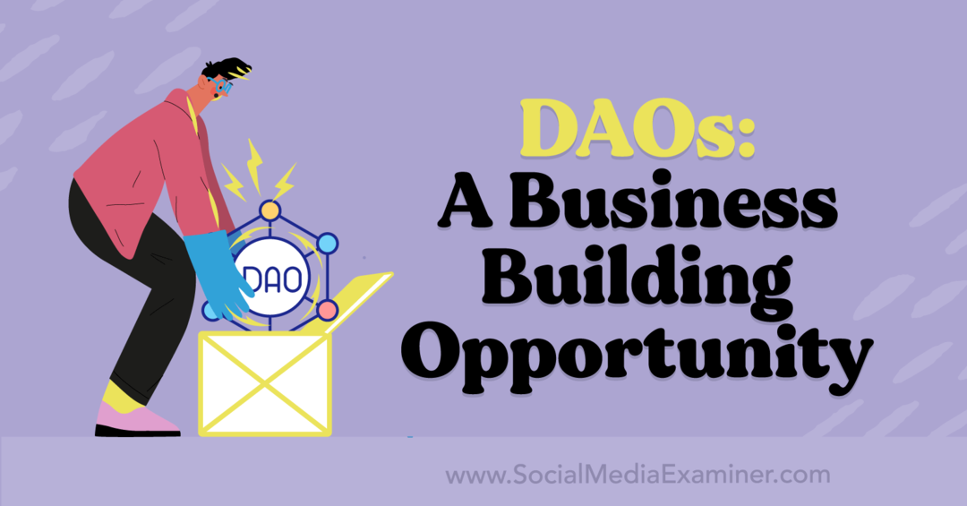 DAO: un esaminatore di opportunità di creazione di business sui social media
