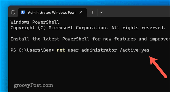 Abilita l'amministratore su Windows 11