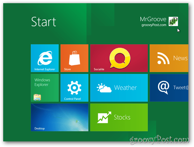 Installazione desktop di VirtualBox Windows 8 completata
