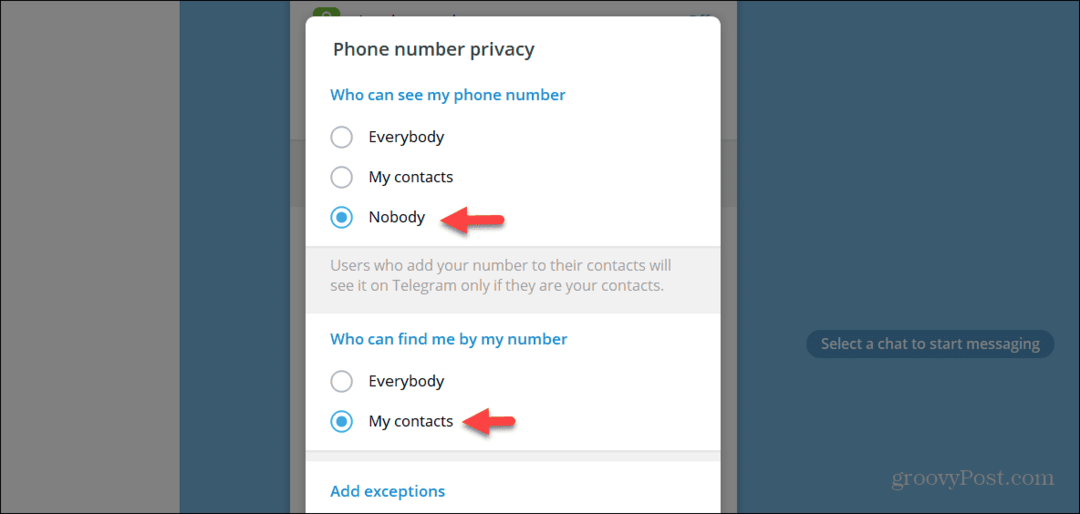 Come nascondere il tuo numero di telefono su Telegram