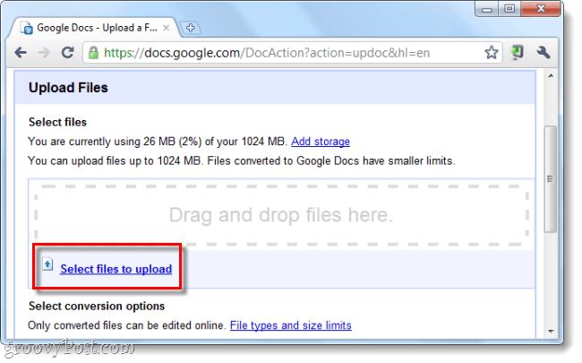 Come caricare file Web su Google Documenti in modo semplice